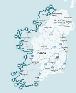 Mapa Wild Atlantic Way Irlanda